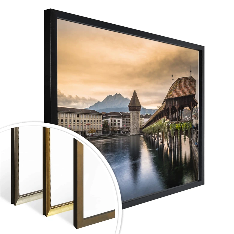Poster Huber - Old Town Lucerne 