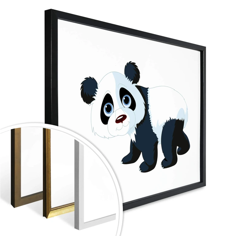 Poster Laufender Panda 