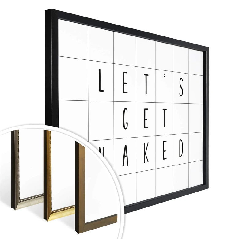 Poster mit Raster - Let's get naked 