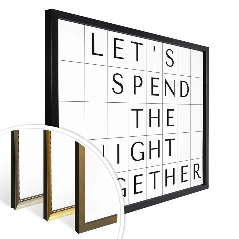 Poster avec grille - Let's spend the night together 