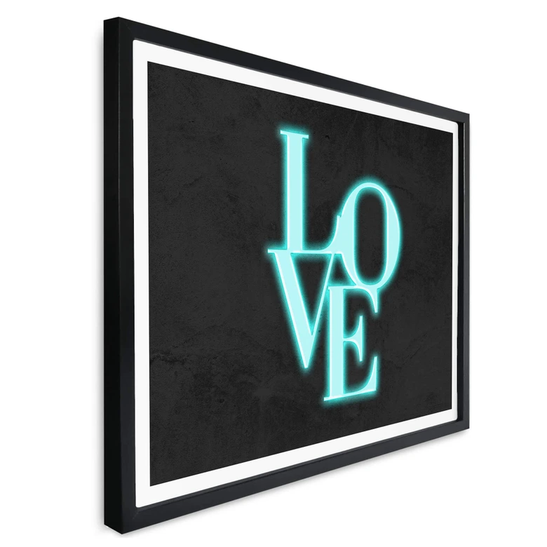 Poster LOVE Ecriture moderne - Lumière néon 