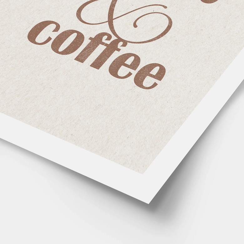 Poster 5 am Club & Coffee | Kaffe slogan för café och kök 