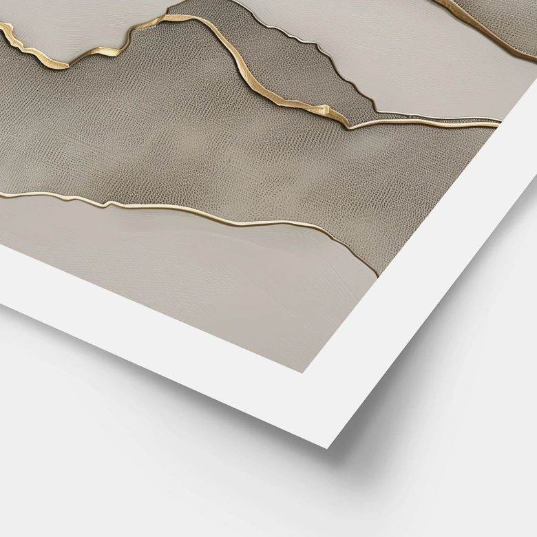 Póster de paisaje abstracto con colores metálicos - Alma 