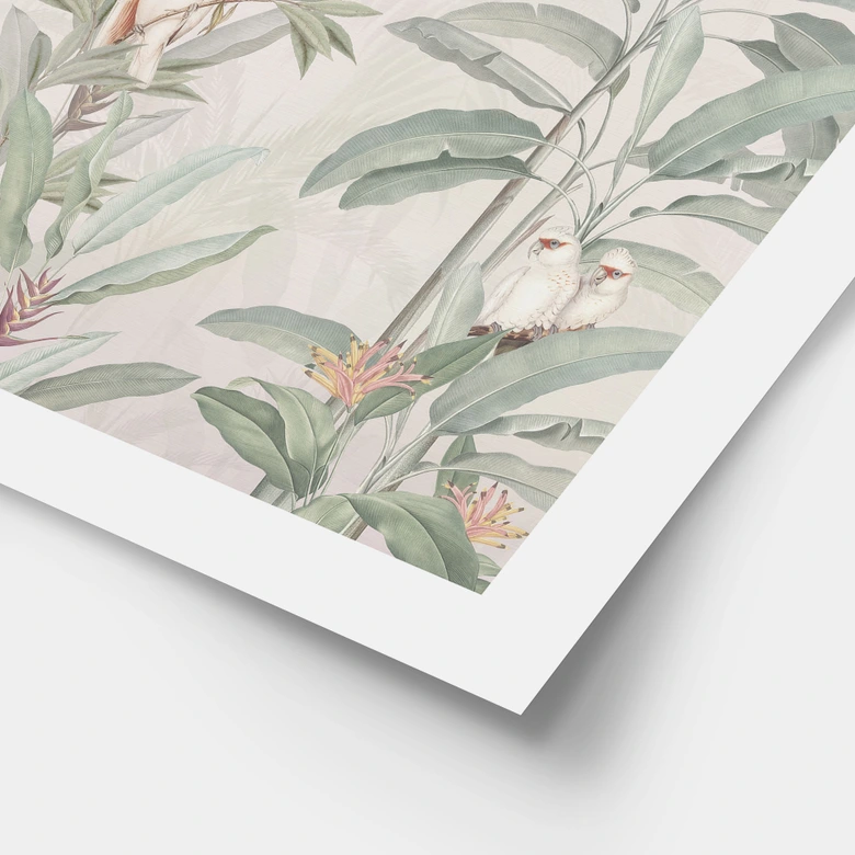 Dschungel Poster Tropischer Wald mit Kakadus - Bloomery Decor 