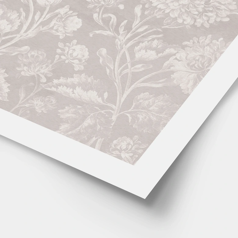 Blumen Poster Wildblumen in Kreide-Optik Beige - Bloomery Decor 