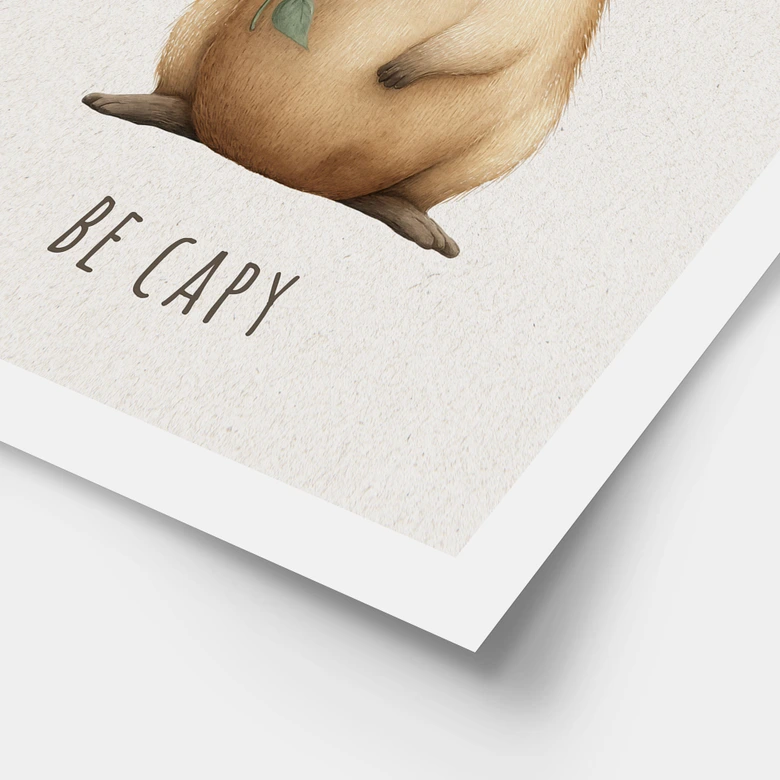 Poster Capybara - Oroa dig inte, var kapy 