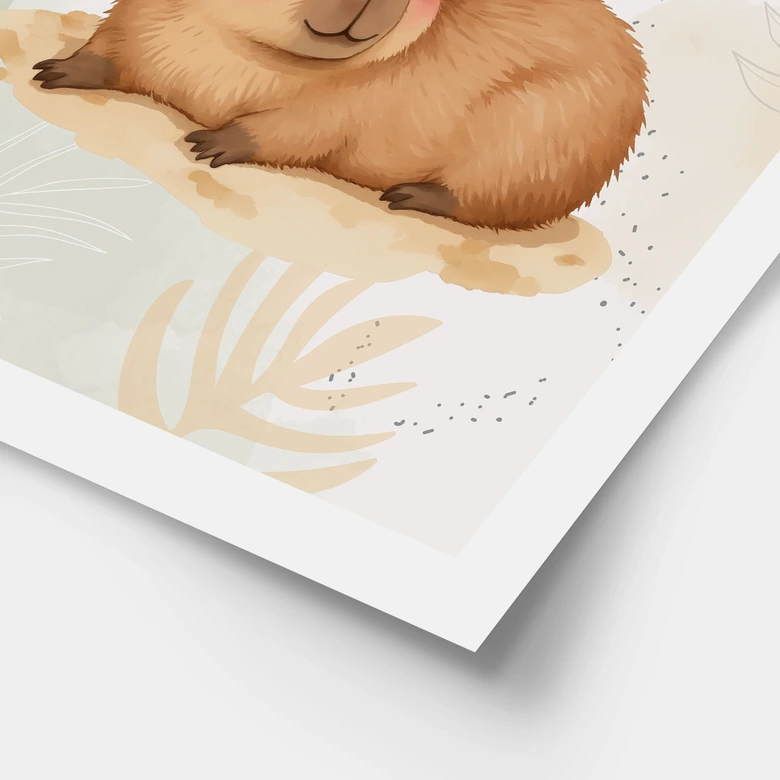 Poster Cool Capybara - Slogan Fortfarande vid liv 