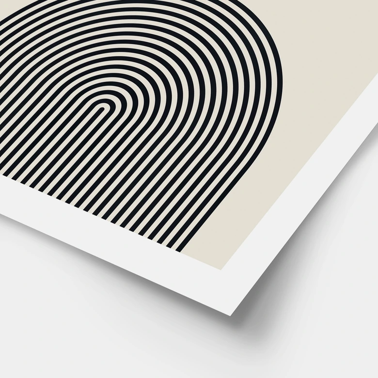 Poster Abstrakte Linien und Kreise im Einklang - Costa 