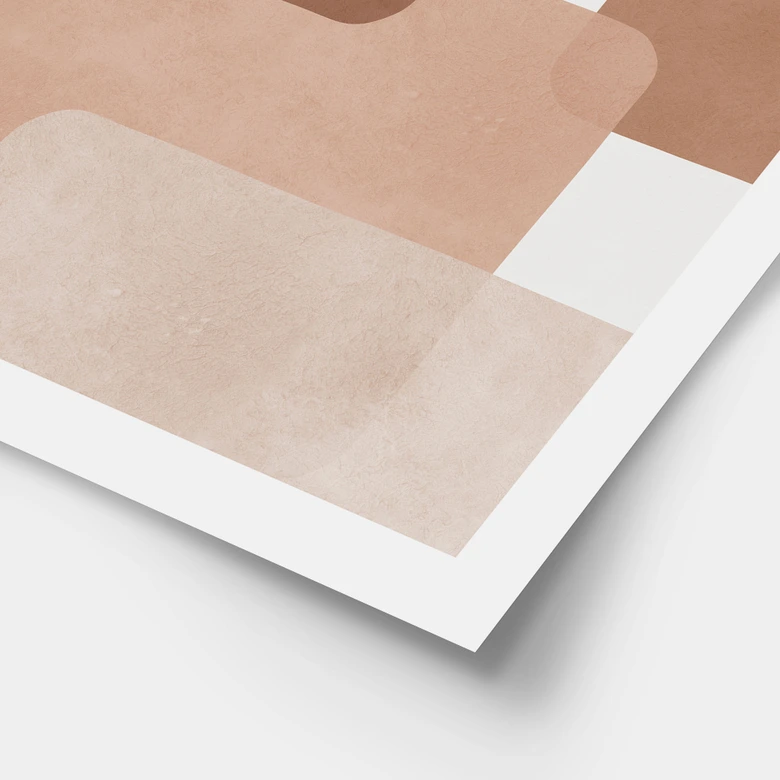 Plakat abstrakcja boho w kolorze beżowo-brązowym - Costa 