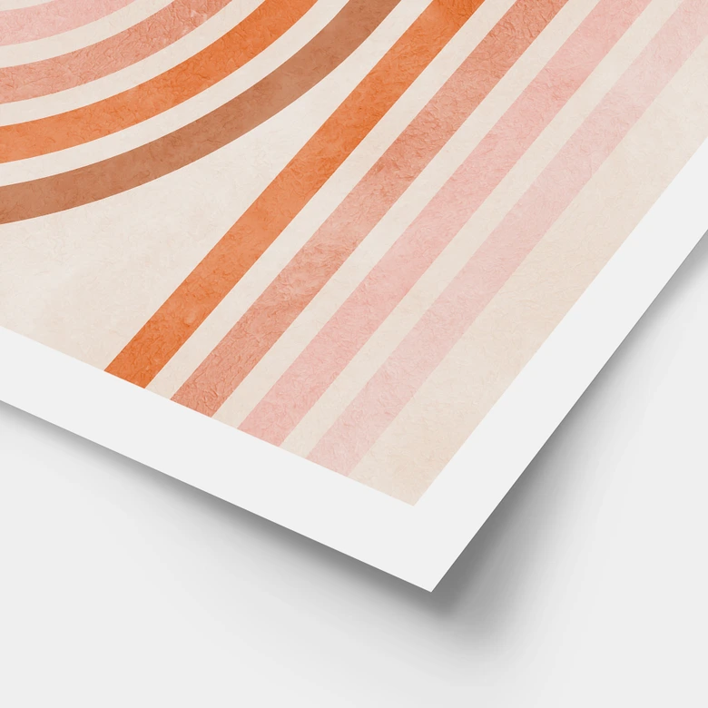 Poster Fließende Geometrie im Retro-Look | Abstrakte Linien - Costa 