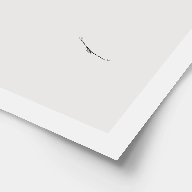 Poster Minimalistischer Baum in ruhiger Landschaft - Flour 