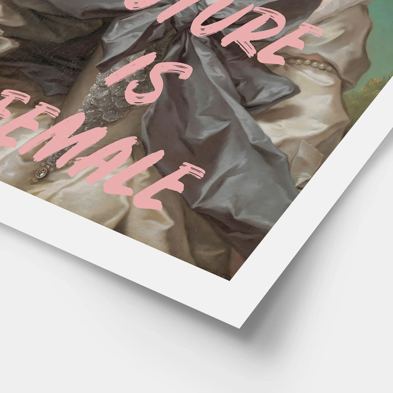 Plakat Fremtiden er kvindelig | Feminisme - Grace Digital Art 