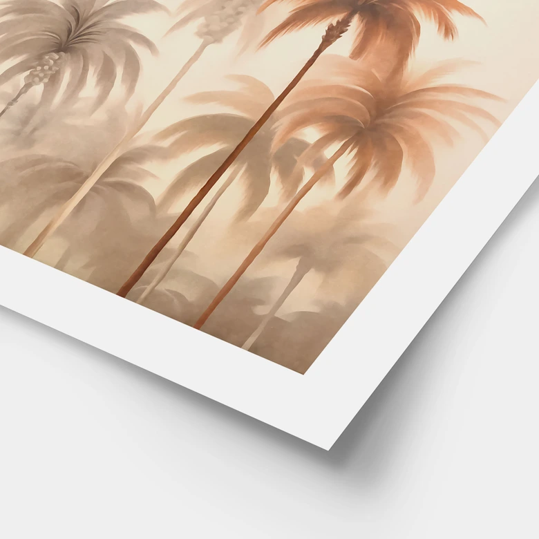 Poster Tropische Landschaft mit Palmen - Haase 