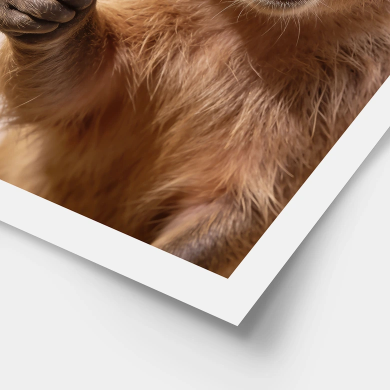 Happy Capybara poster med tummen upp 