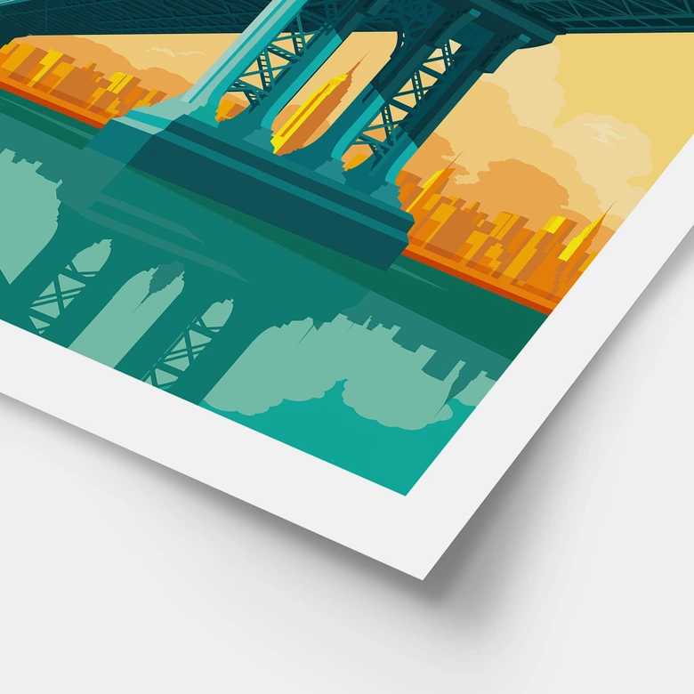 Poster Stadtblick durch die Manhattan Bridge - Heemskerk 