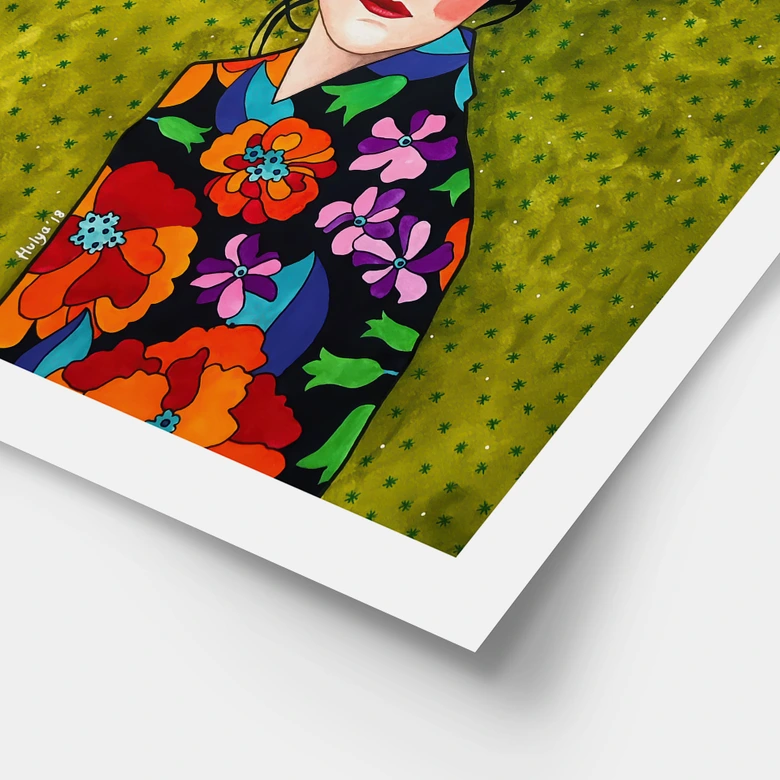 Poster Frau mit Schmetterling im Haar - Hülya 