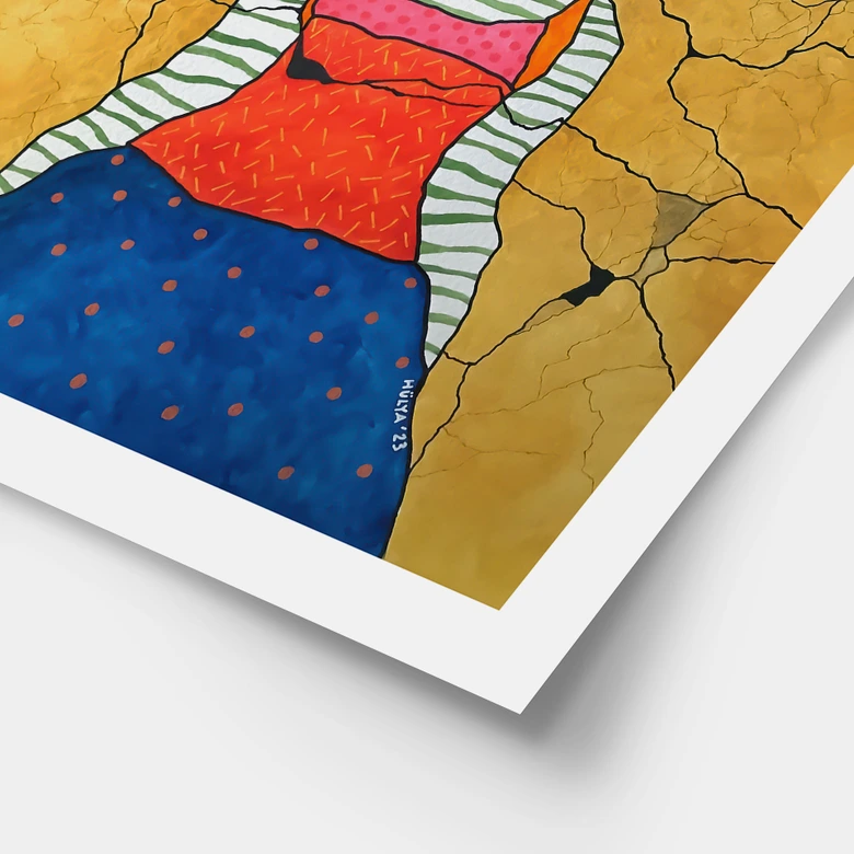 Poster Träumerin im goldenen Licht - Hülya 