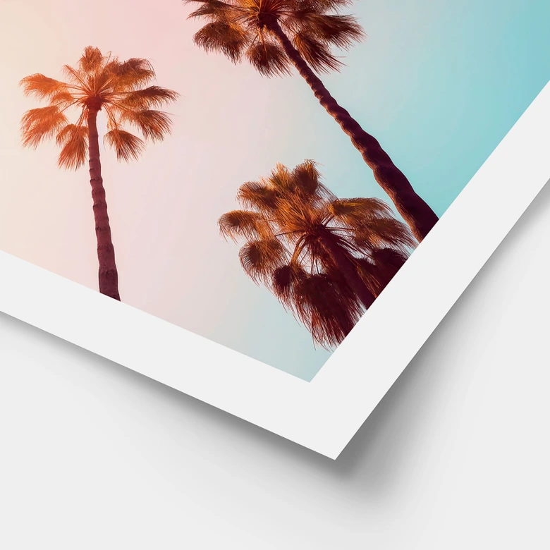 Póster de naturaleza California Dreaming con vista de palmeras - Hugonnard 