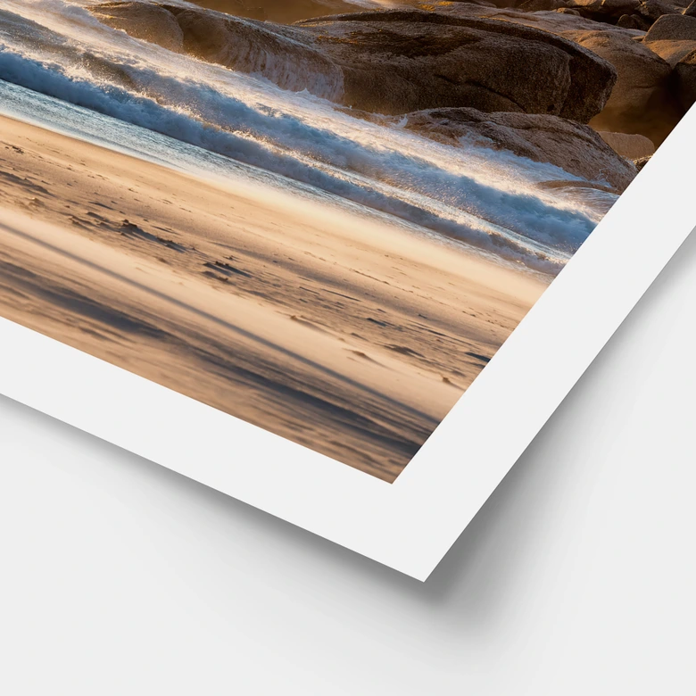 Poster Strandküste bei Sonnenaufgang in Afrika - Hugonnard 