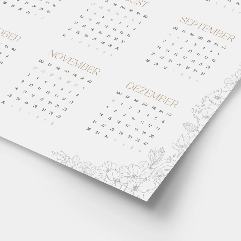 Poster Jahreskalender Hello 2026 