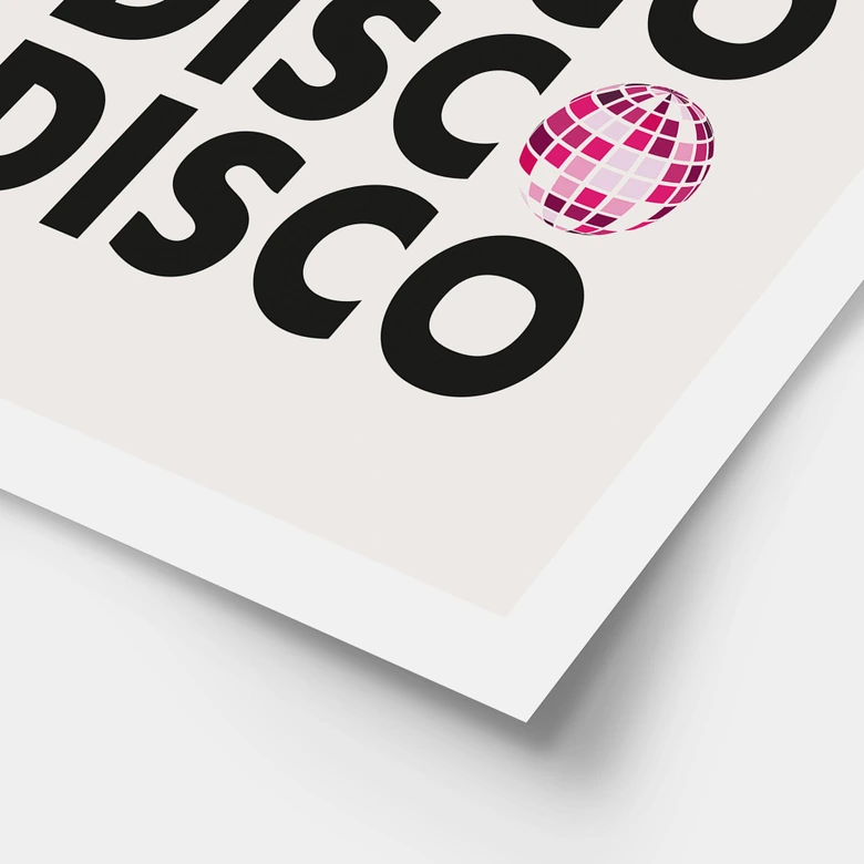Poster Retro Disco Vibes Typografie - Kerr-Dineen 