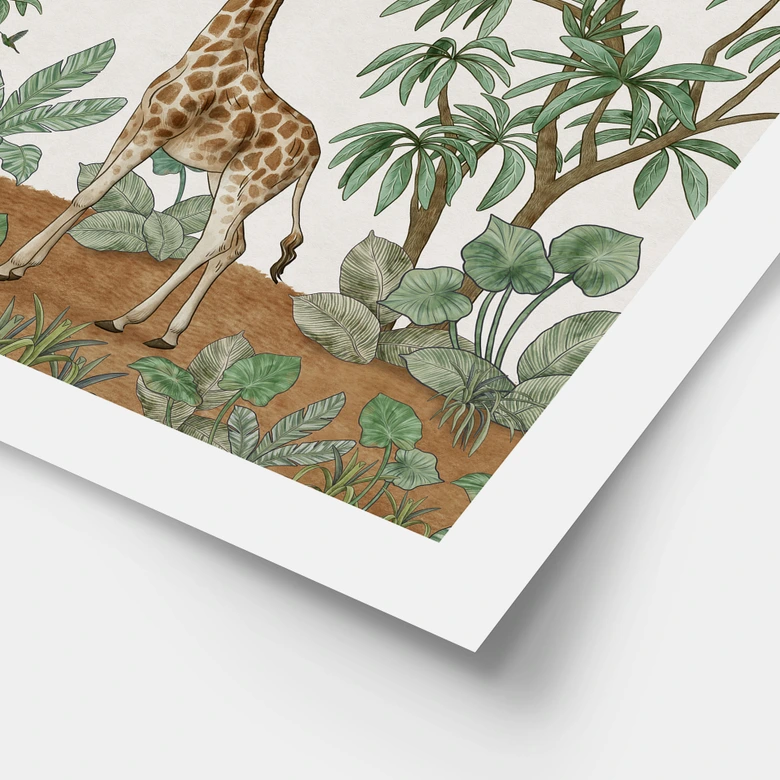Børneplakat med dyremotiv | Skjult objekt jungledyr - Kikki Belle 