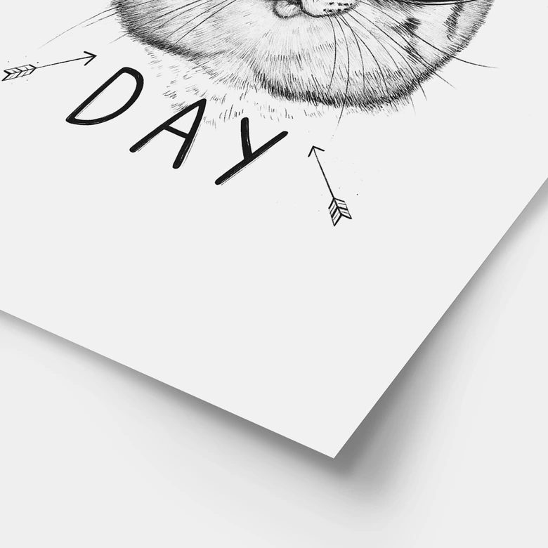 Póster gato con gafas de sol - Fun Friday Cat - Korenkova 