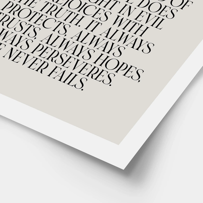 Poster with saying | Love is - Love is patient - KsanaKalpa 