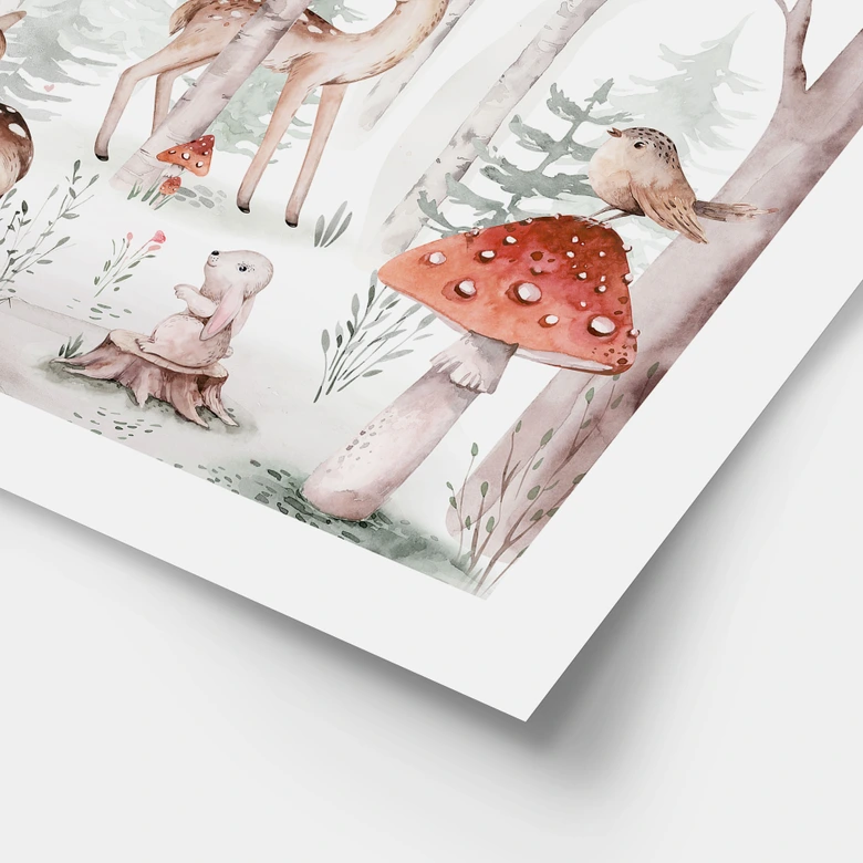 Kinderposter Waldtiere im Herbst - Kvilis 