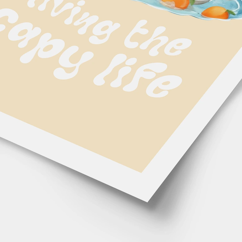 Spruch Poster Lustiges Capybara - Capy Life Spruch 
