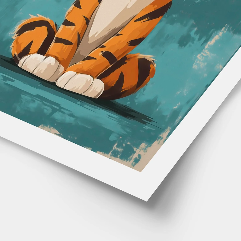 Póster para niños - Cachorro de tigre feliz - Magnusson 