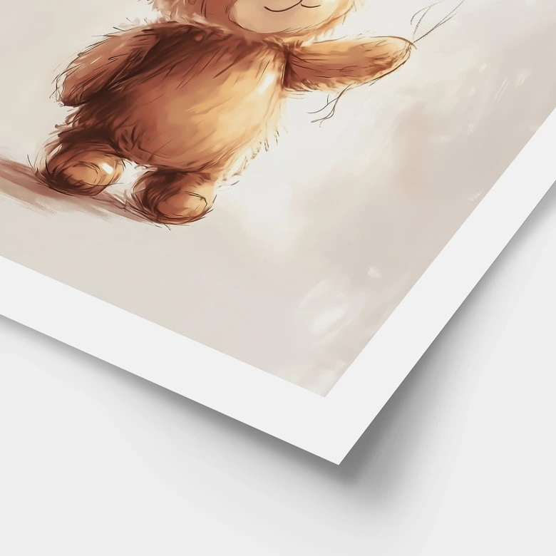 Plakat Lille bamse med ballon - Magnusson 