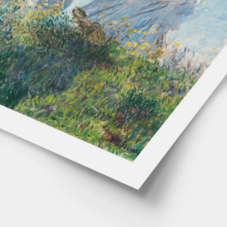 Poster Monet - Frau mit Sonnenschirm - Madame Monet und ihr Sohn 