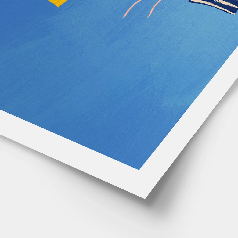 Poster Sommerwäsche unter blauem Himmel - Rivers 