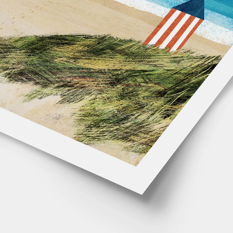 Poster Vacances à la mer avec vue sur les dunes - Rivers 