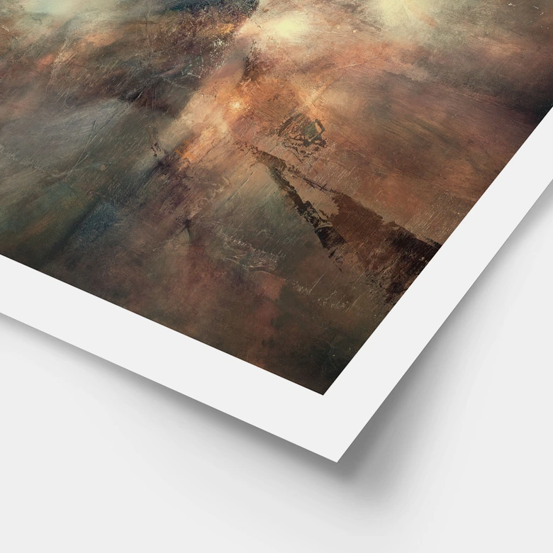 Poster Abstrakter Nebel im Goldlicht - Schmucker 