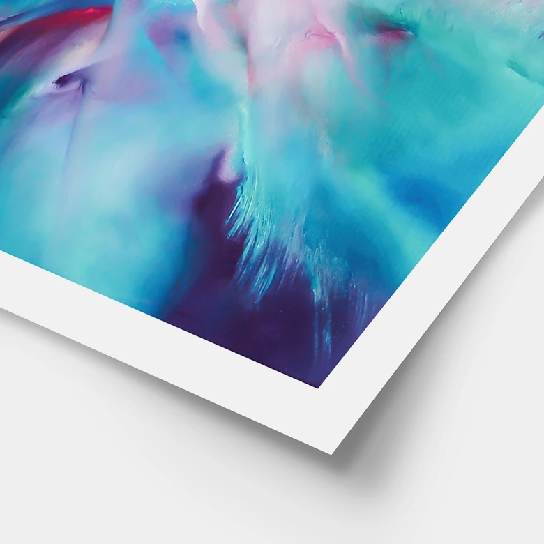 Poster aurora borealis i turkos och lila - Schmucker 