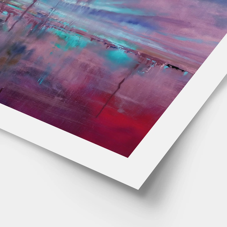 Poster Violetter Regen über blauem Dunst - Schmucker 