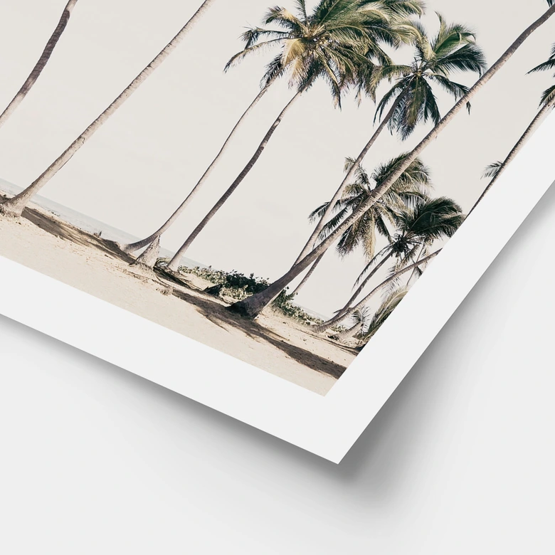 Poster Palmiers tropicaux sur la plage | L'ambiance des îles en été - Sisi & Seb 