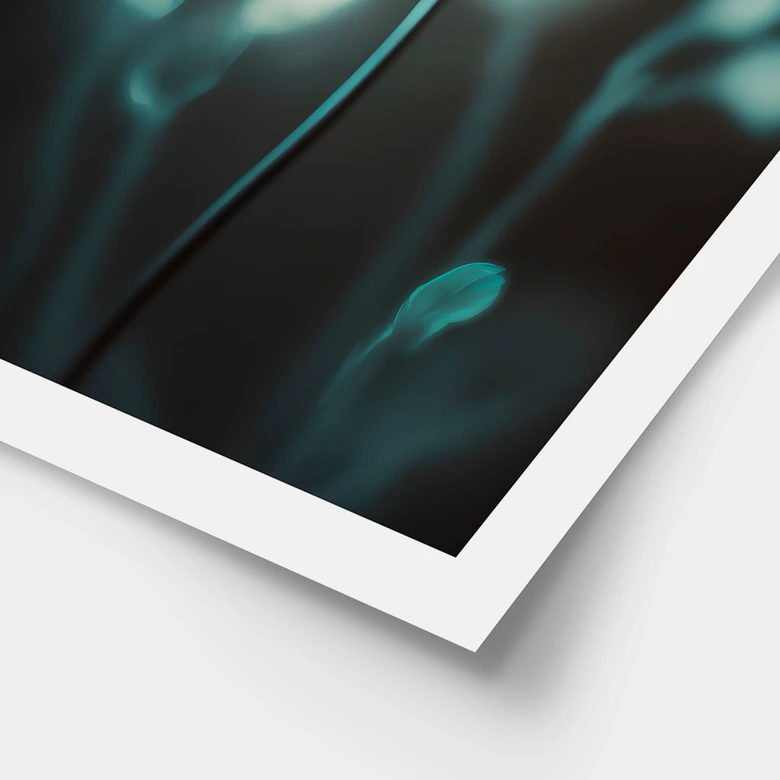 Plakat z błyszczącym kwiatowym sercem - Treechild 