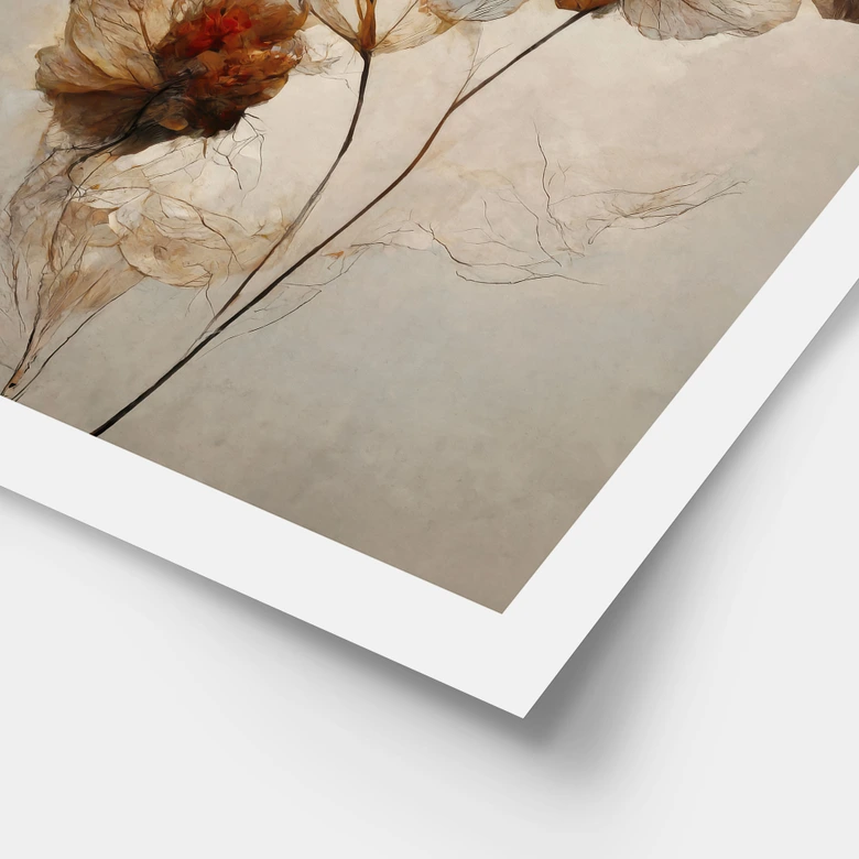 Plakat suszone kwiaty - elegancja przemijania - Treechild 