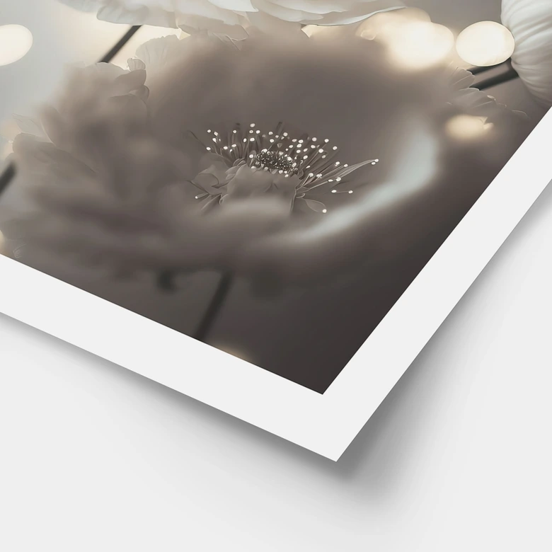 Poster Weiße Blüten im Lichtermeer - Treechild 