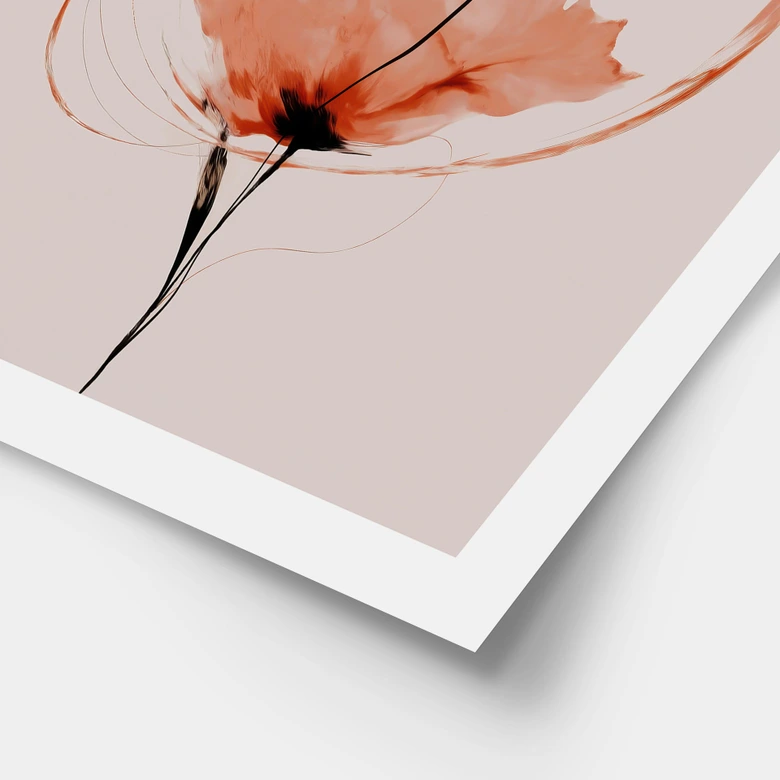 Poster Zarte Aquarell Mohnblumen - Treechild 