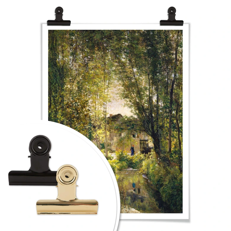 Poster Daubigny - Landschaft mit Sonnenlicht 