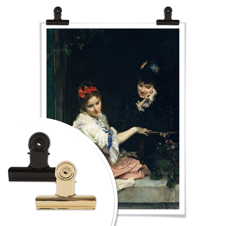 Poster Garreta - Zwei Mädchen am Fenster 