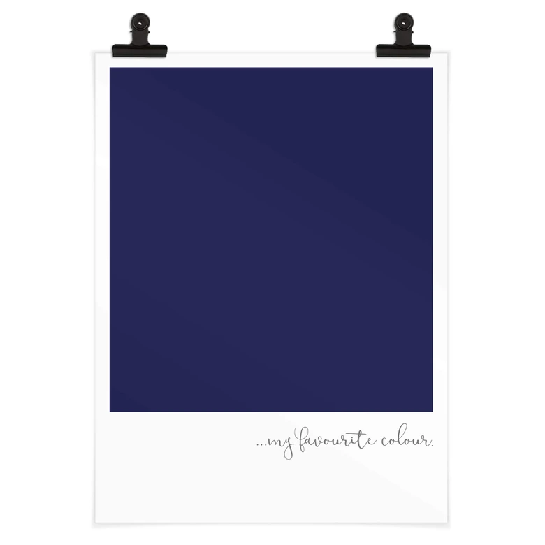 Poster My favourite colour - dark blue 