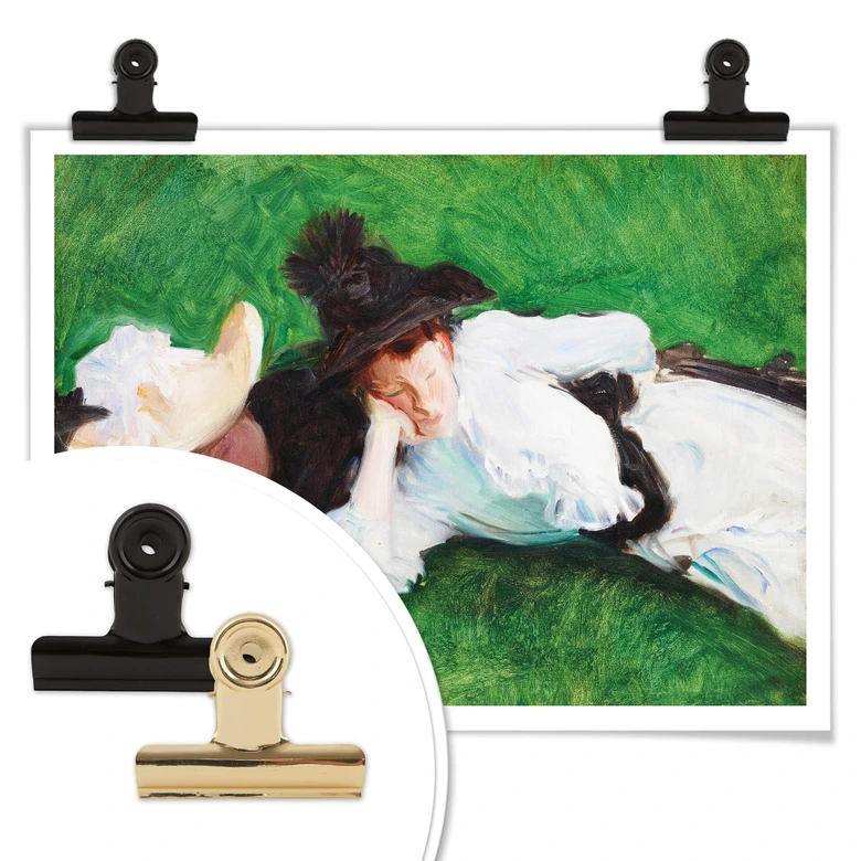 Poster Sargent - Twee meisjes op het gazon 