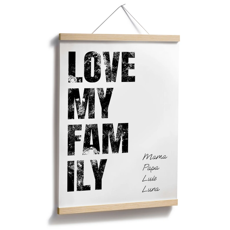 Personalizable Poster Love my Family 