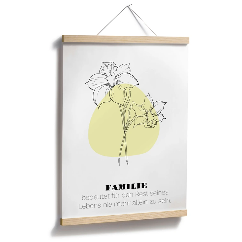 Personalisierbares Poster Monatsblume März 