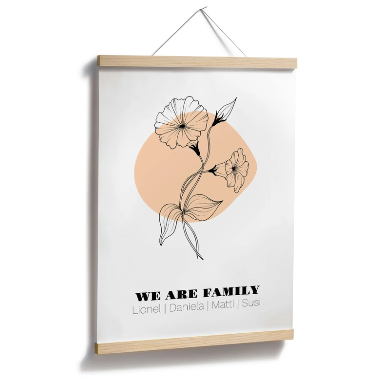 Personalisierbares Poster Monatsblume September 